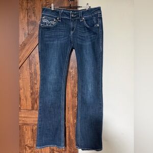 L.A. Idol Dark Blue Boot Cut Jeans Size 13